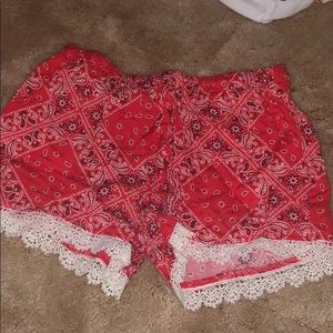 small light weight fabric shorts